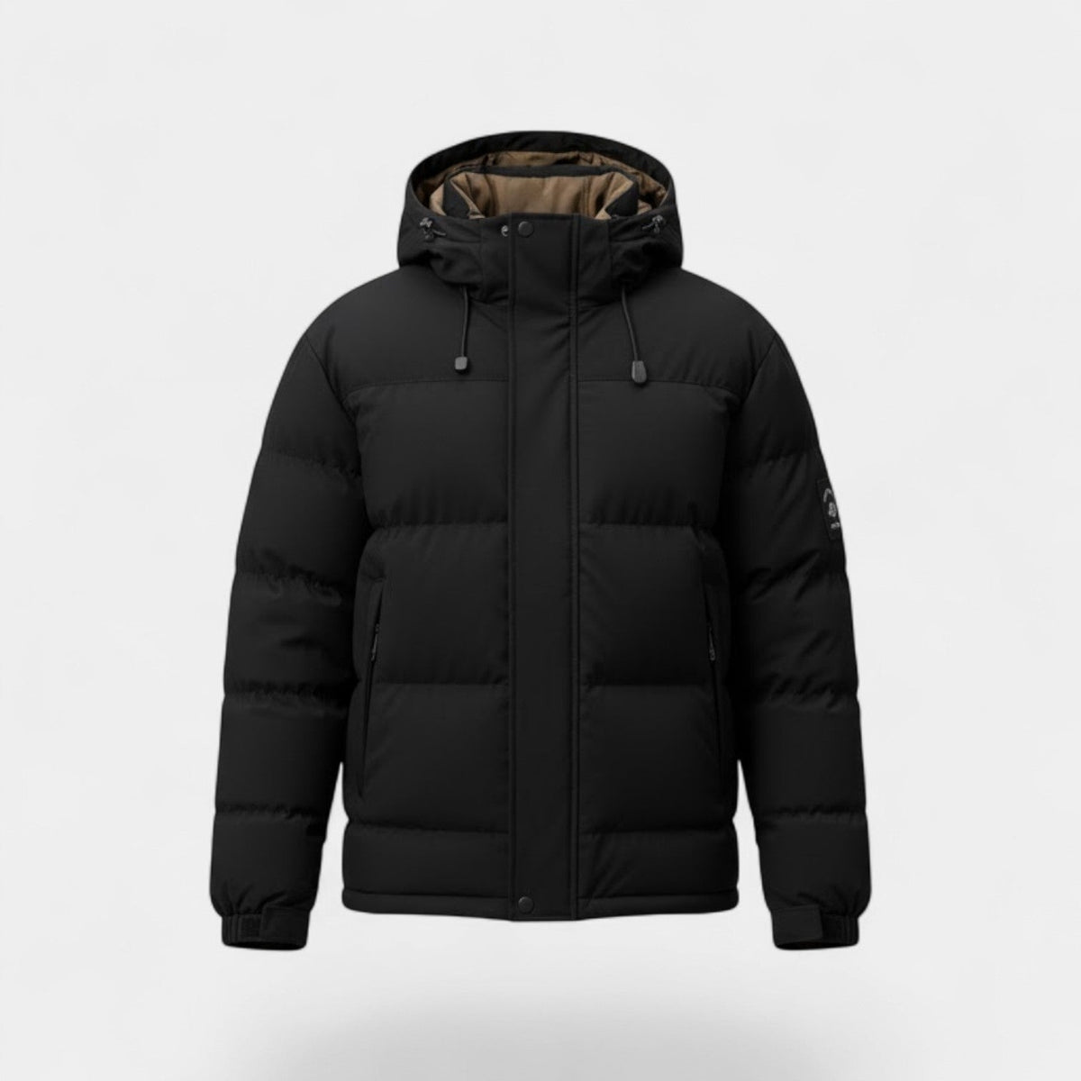 Men's Hooded Puffer Jacket – Thick Quilted Cotton Shell