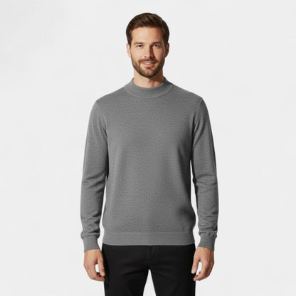 Men's Cashmere Jumper – Half Height Funnel Neck Knit