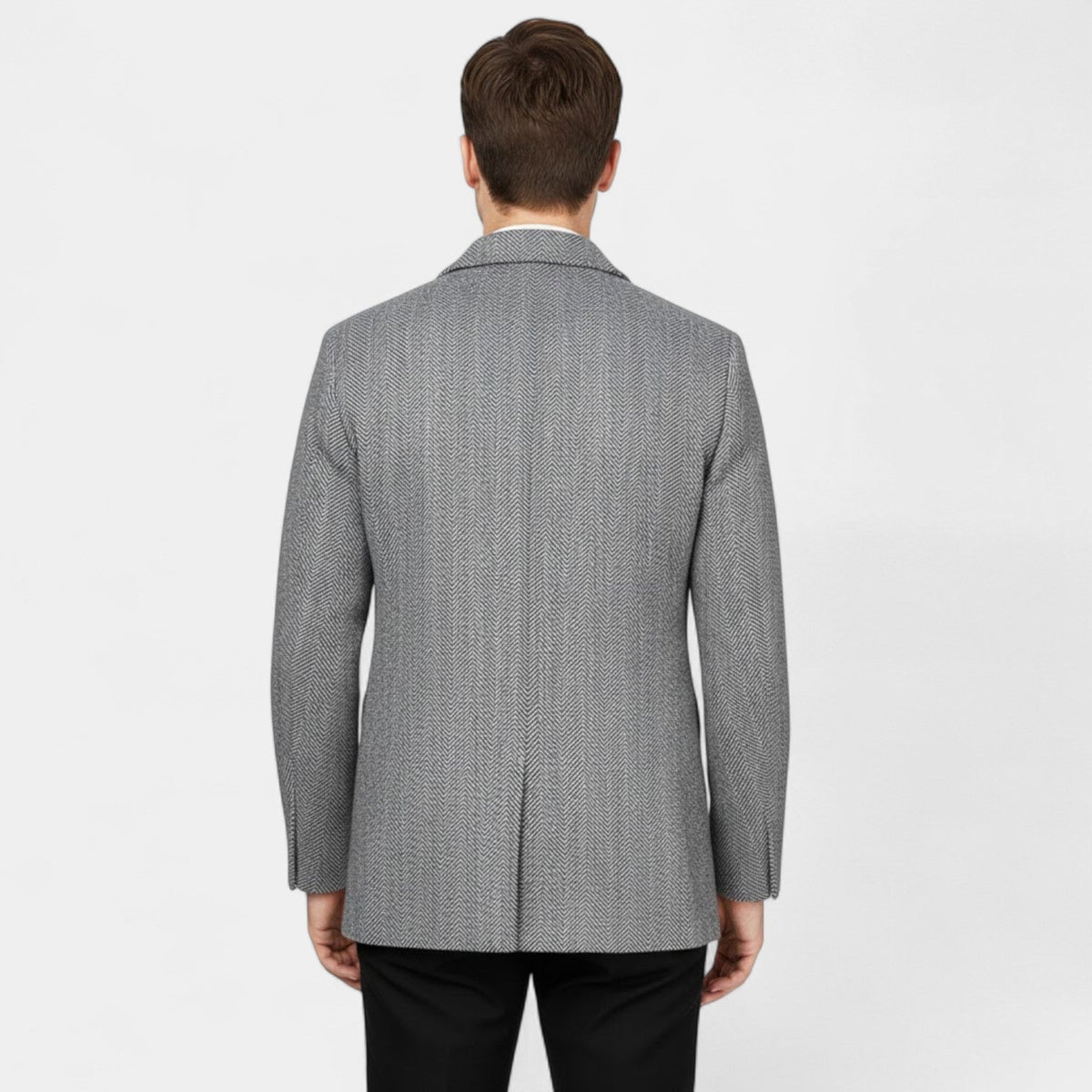 Men's Wool Coat – Lapel Collar, Business Casual Cut