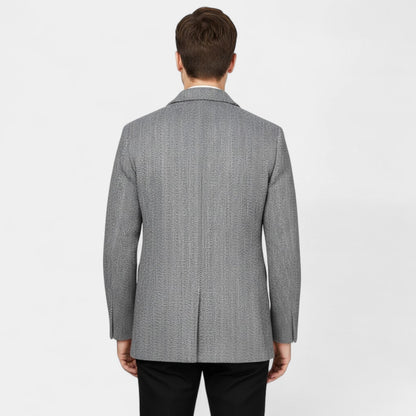 Men's Wool Coat – Lapel Collar, Business Casual Cut