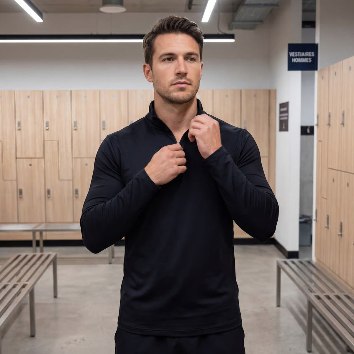 Men's Quarter Zip Sweatshirt – Smooth Athletic Knit