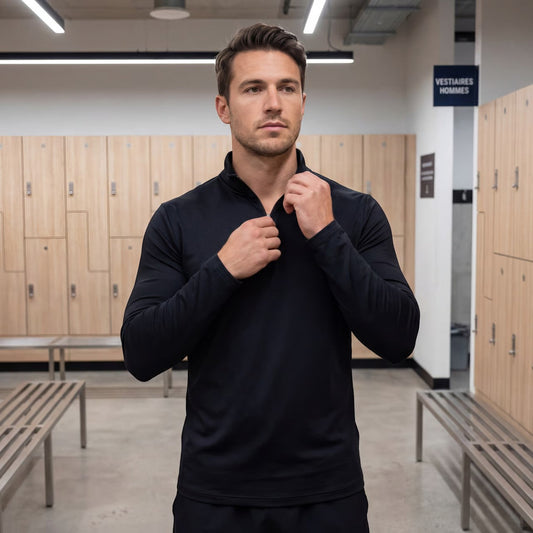 Men's Quarter Zip Sweatshirt – Smooth Athletic Knit