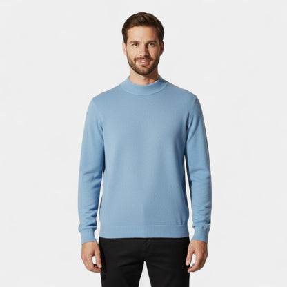 Men's Cashmere Jumper – Half Height Funnel Neck Knit