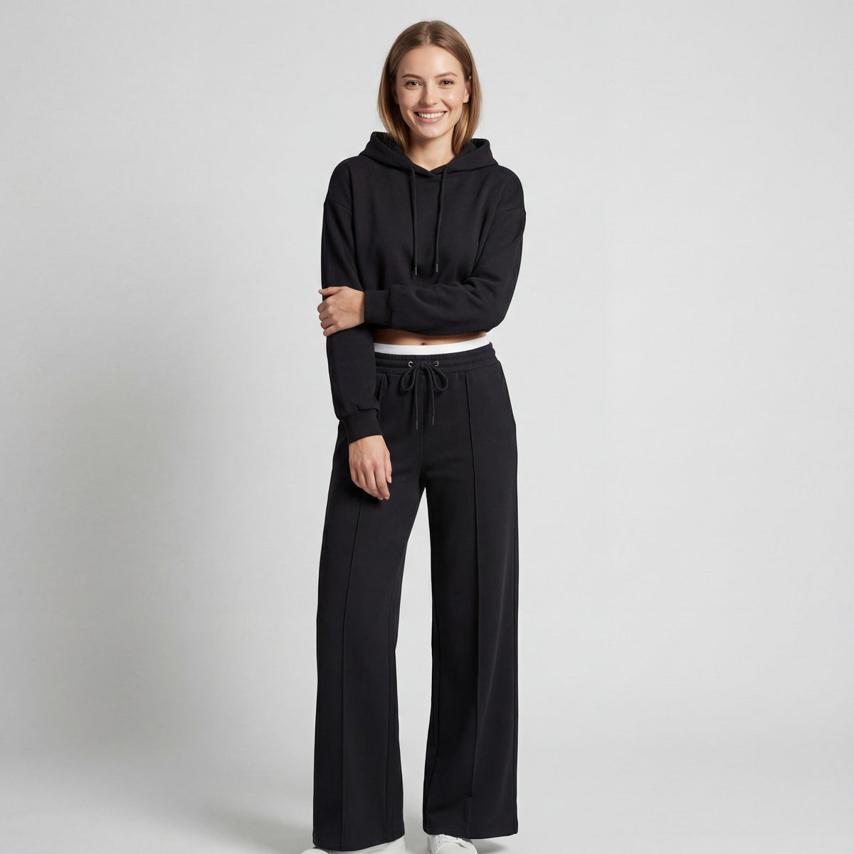 Women's Fine Knit Hooded Set – Relaxed Two Piece