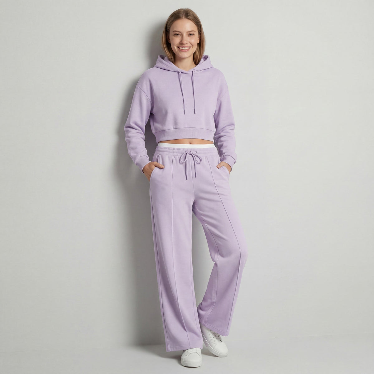 Women's Fine Knit Hooded Set – Relaxed Two Piece