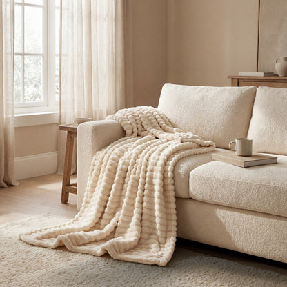 Fluffy Plush Blanket – Generous Double Sided Throw