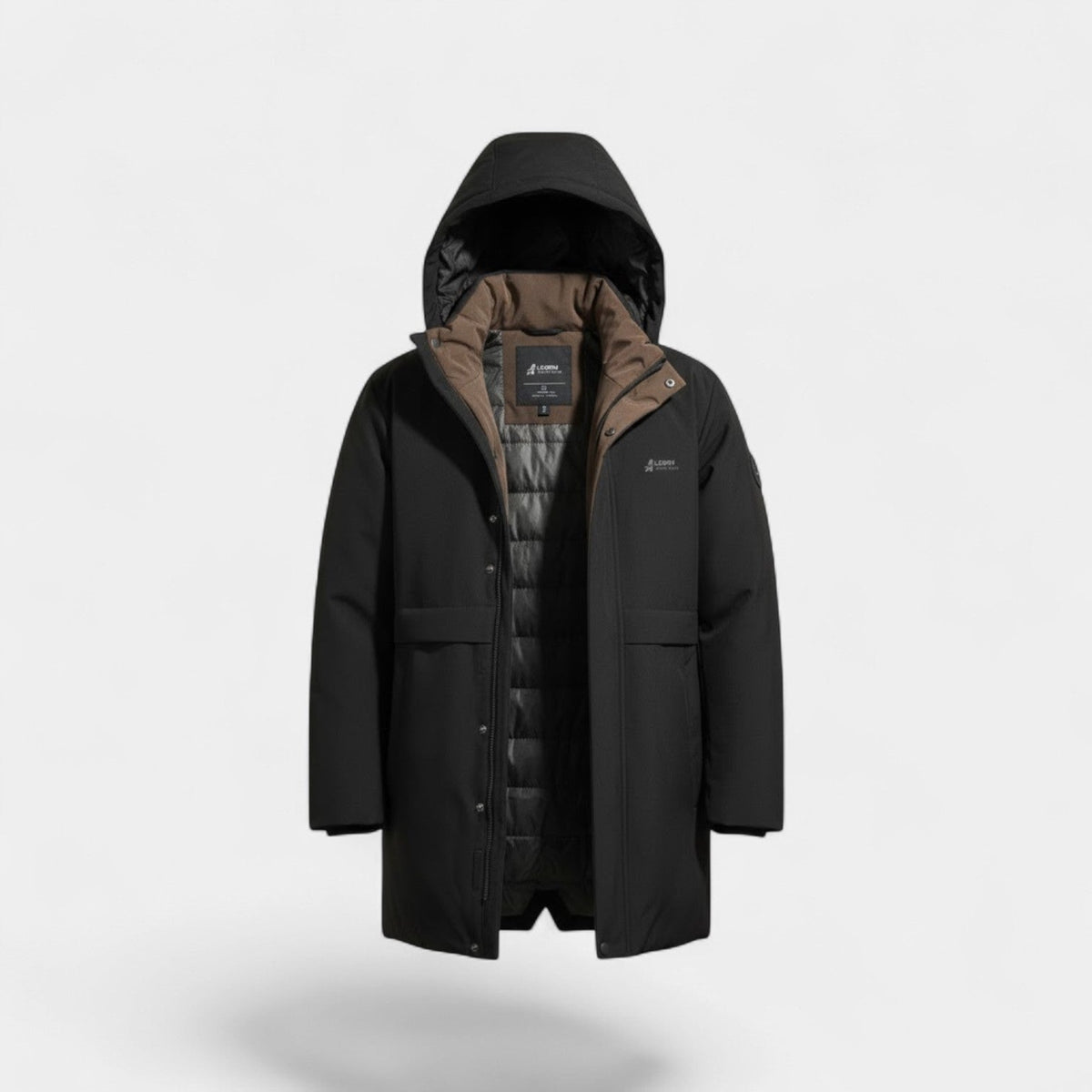 Men's Cotton Parka – Quilted Hood and Windproof Shell