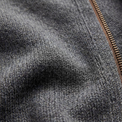 Men's Knitted Cardigan – Stand Collar Plain Fitted Cut