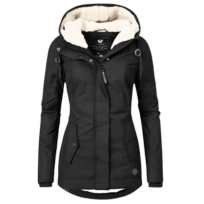 Women's Waterproof Quilted Hooded Coat – Oversized Fit