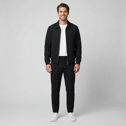 Men's Cotton Blend Jacket and Trouser Set – Slim Fit