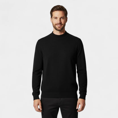 Men's Cashmere Jumper – Half Height Funnel Neck Knit
