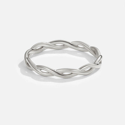 Quiet Infinity Fold Silver-Tone Ring
