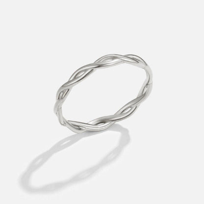 Quiet Infinity Fold Silver-Tone Ring