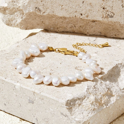 Irina Fine Chain Freshwater Pearl Bracelet