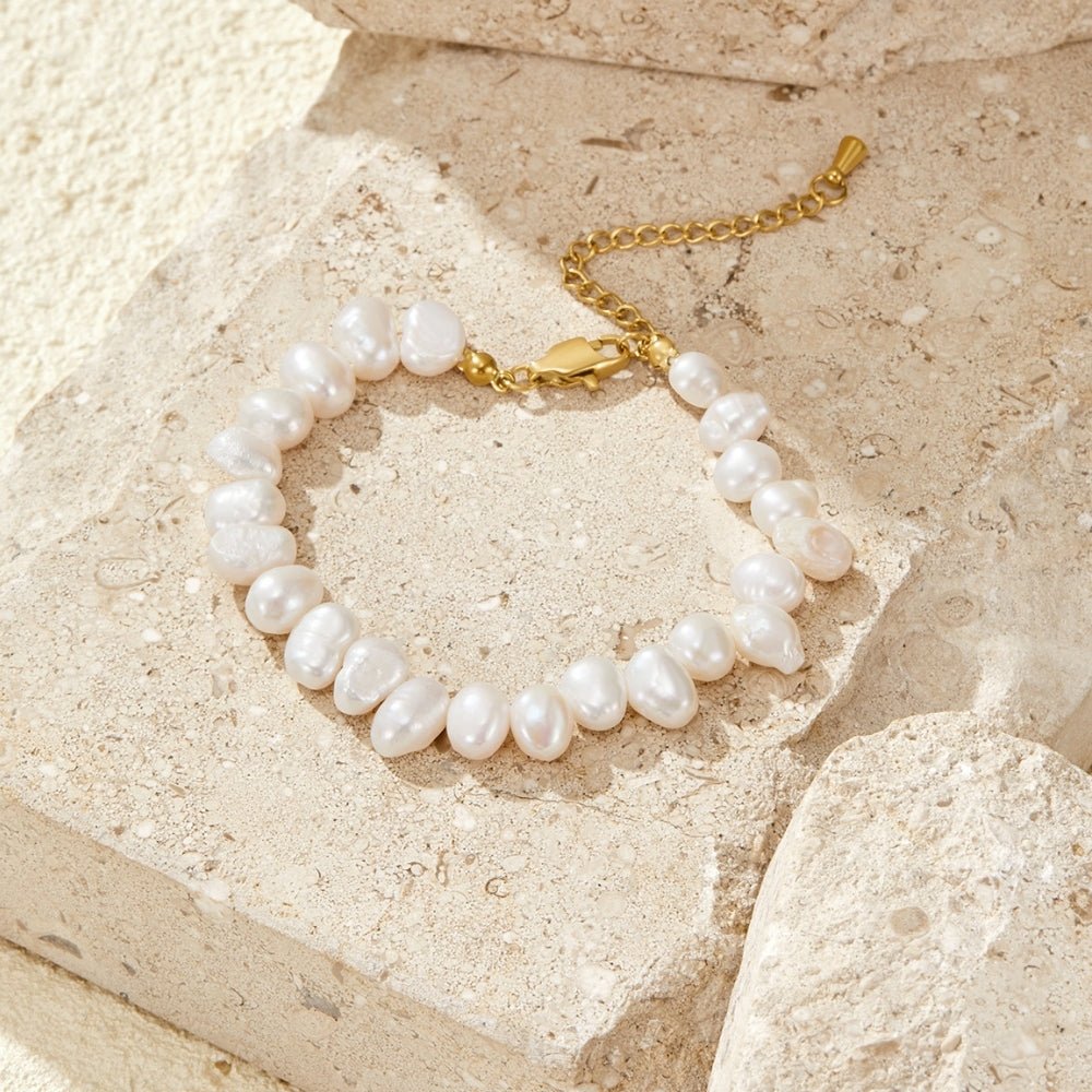 Irina Fine Chain Freshwater Pearl Bracelet