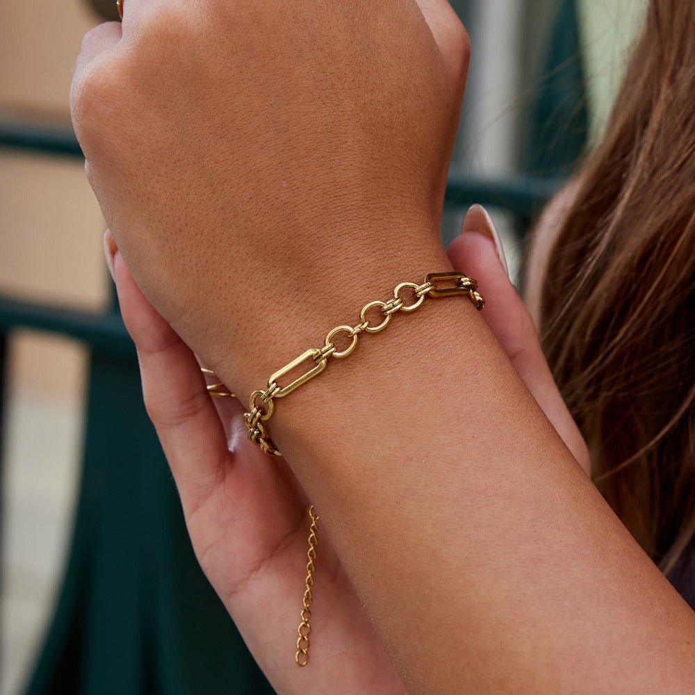 Iris Heavy Link Gold-Tone Bracelet