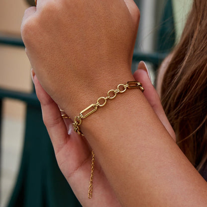 Iris Heavy Link Gold-Tone Bracelet