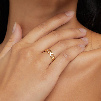 Isabella Fine Chain-Link Ring for Every Day