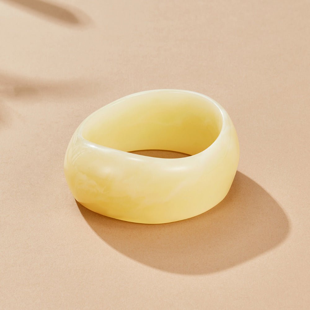 Soft Ivory Marbled Bangle