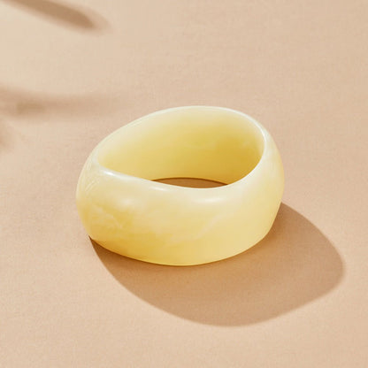 Soft Ivory Marbled Bangle