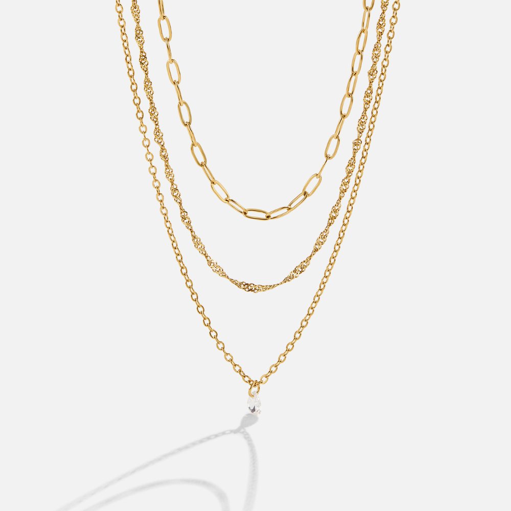 Jana Three-Strand Chain Necklace