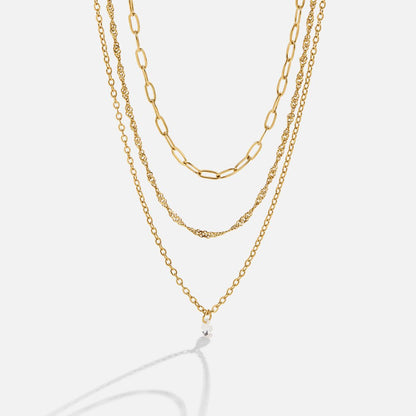 Jana Three-Strand Chain Necklace