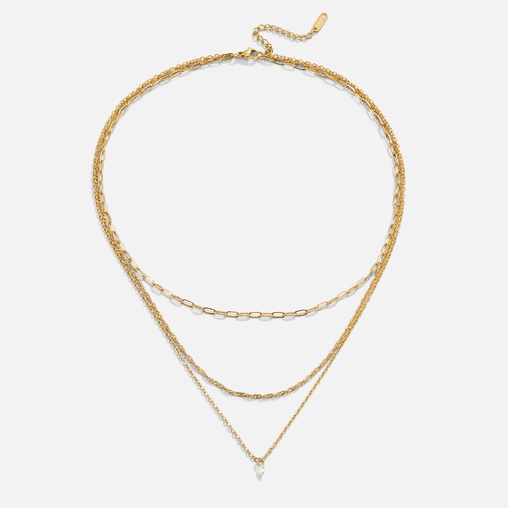 Jana Three-Strand Chain Necklace
