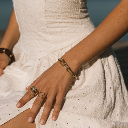 Jihan Weighted Link Chain Bracelet
