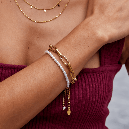 Jihan Weighted Link Chain Bracelet