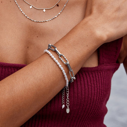 Jihan Bold Link Silver-Tone Bracelet