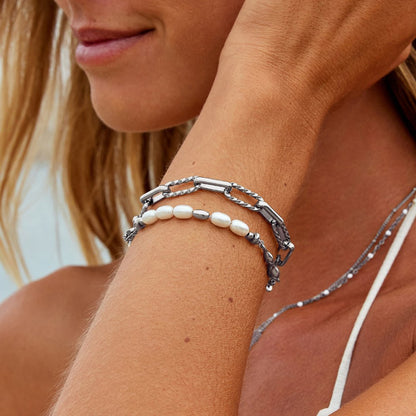 Jihan Bold Link Silver-Tone Bracelet