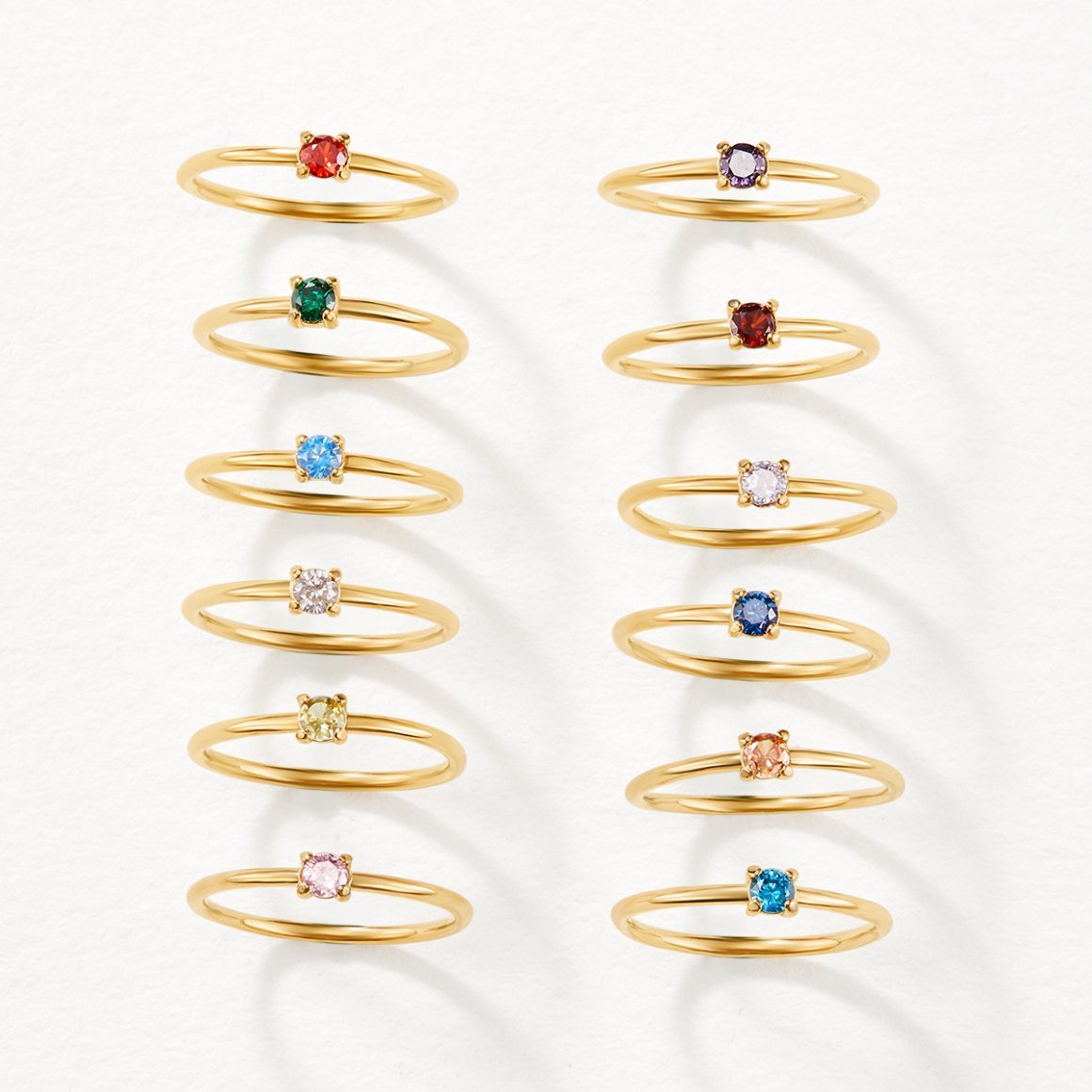 Gold-Tone June Birthstone Ring with a Soft Shade