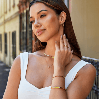 Juni Double Layered Stacked Hoop Earrings