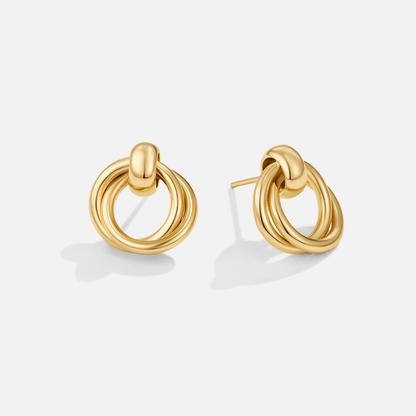 Juni Double Layered Stacked Hoop Earrings