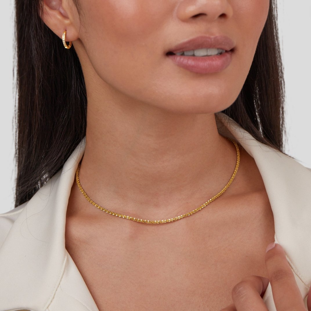 Kai Plain Gold-Tone Everyday Chain Necklace
