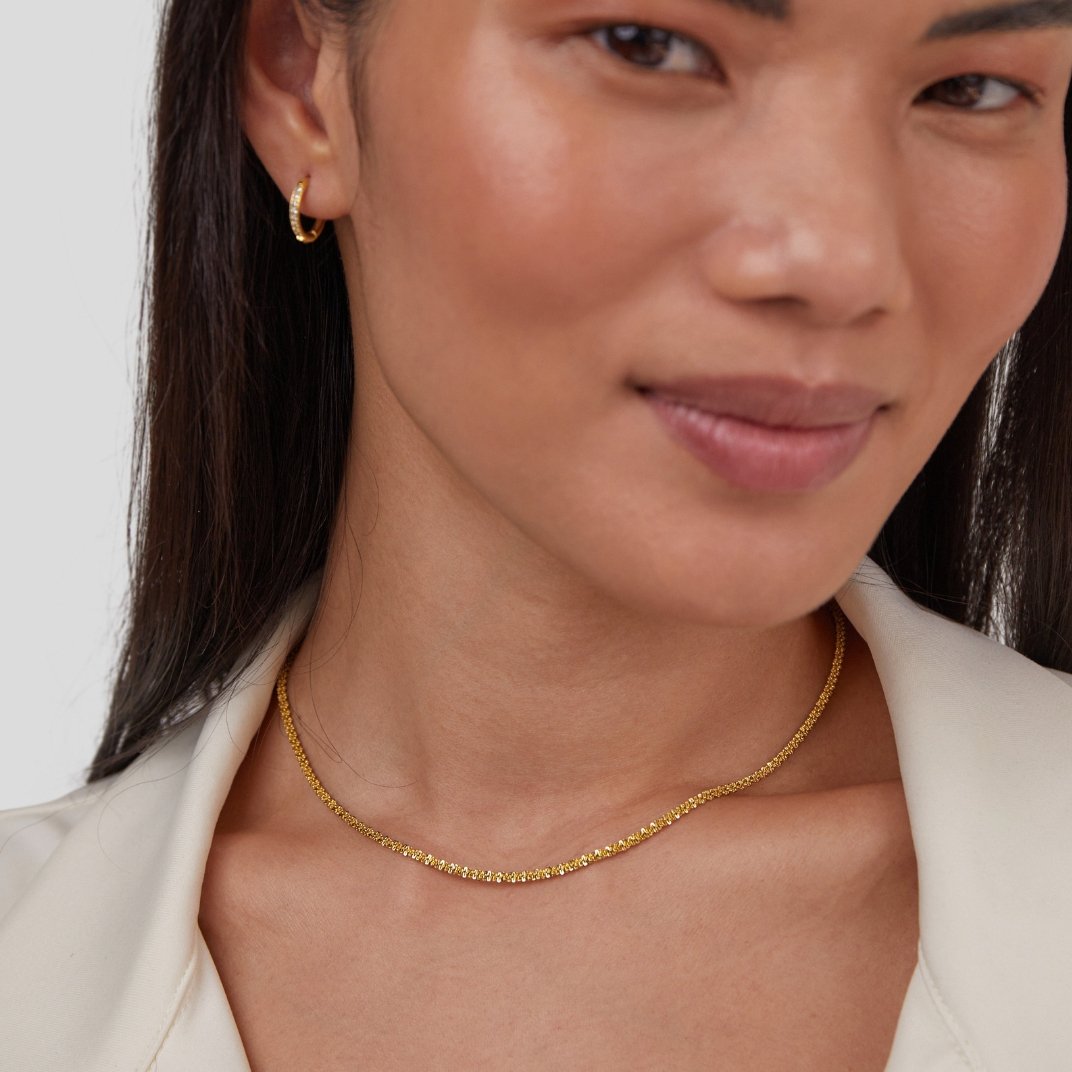 Kai Plain Gold-Tone Everyday Chain Necklace