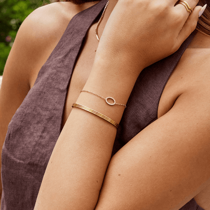 Kaia Round Cut Crystal Band Bracelet