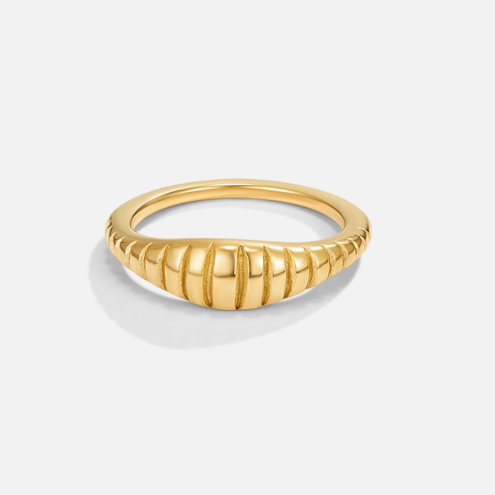 Kaila Small Twisted Croissant Gold-Tone Ring