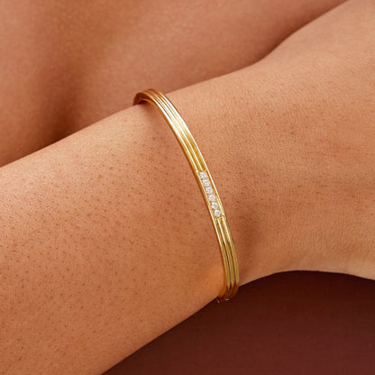 Kim Crystal Set Slim Bangle