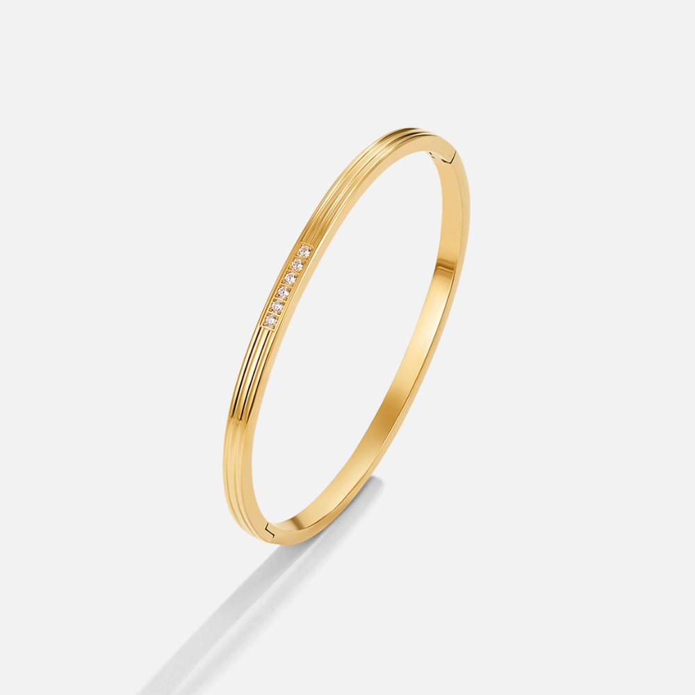 Kim Crystal Set Slim Bangle