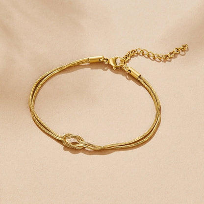 Soft Knot Gold-Tone Bracelet