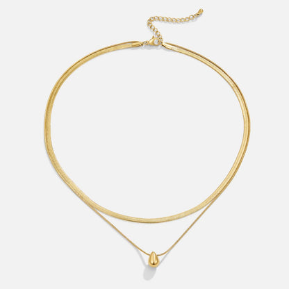 Bella Two Strand Teardrop Pendant Necklace
