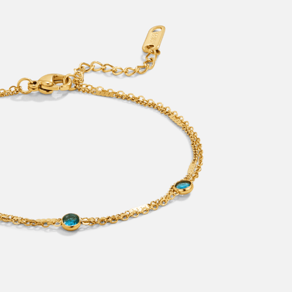 Athena Cornflower Blue Crystal Strand Bracelet
