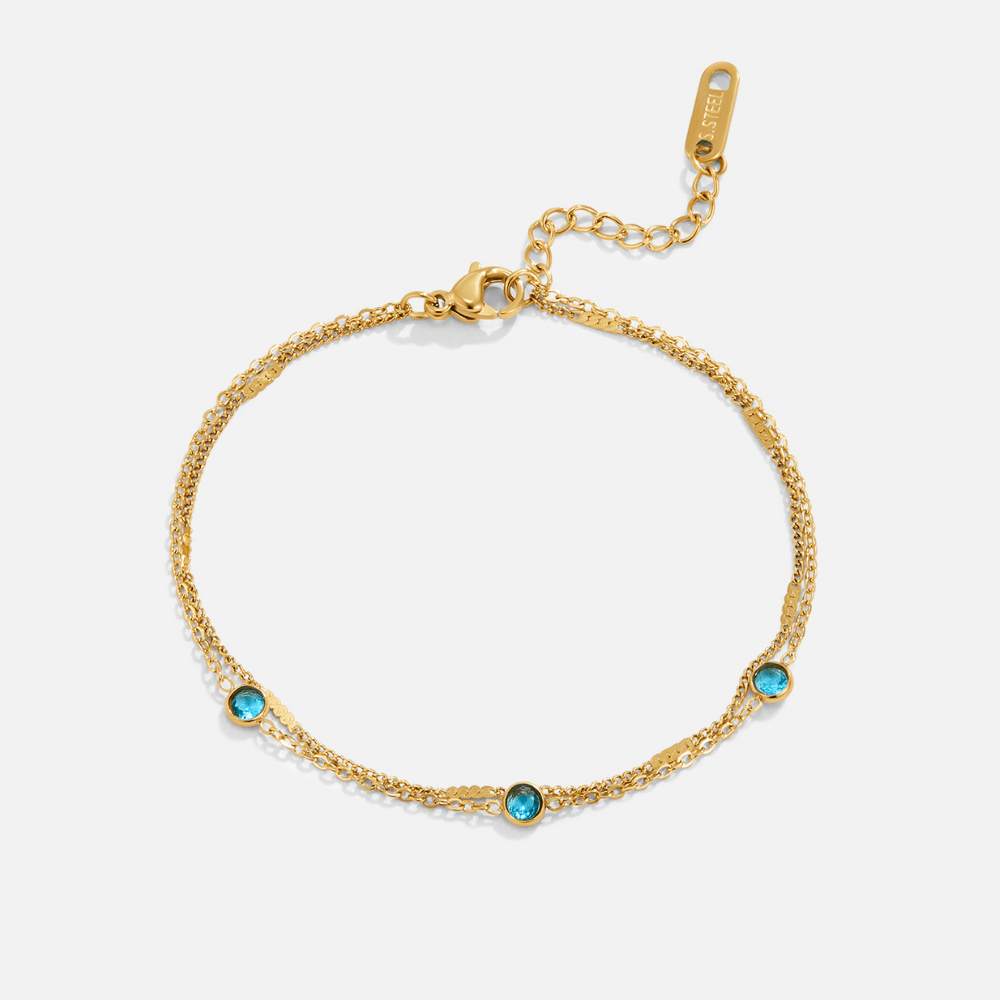 Athena Cornflower Blue Crystal Strand Bracelet