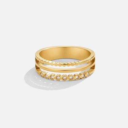 Elowyn Stacked Fine Crystal Band Ring