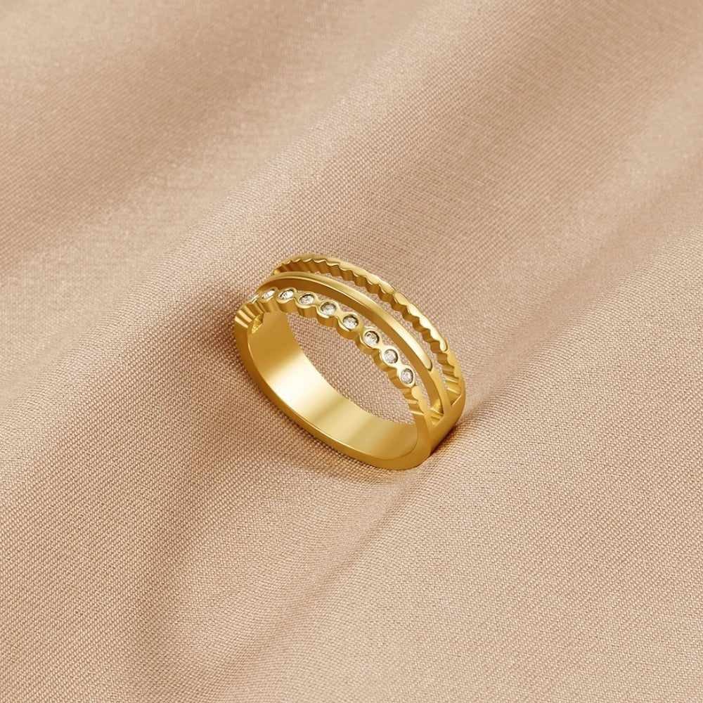 Elowyn Stacked Fine Crystal Band Ring