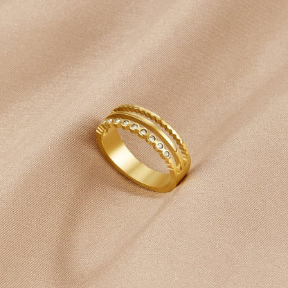 Elowyn Stacked Fine Crystal Band Ring