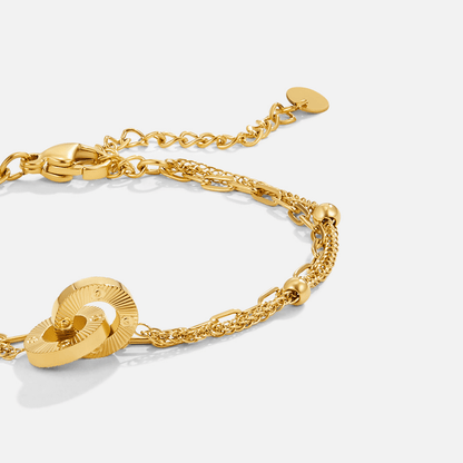 Continuous Interlocking Loop Chain Bracelet