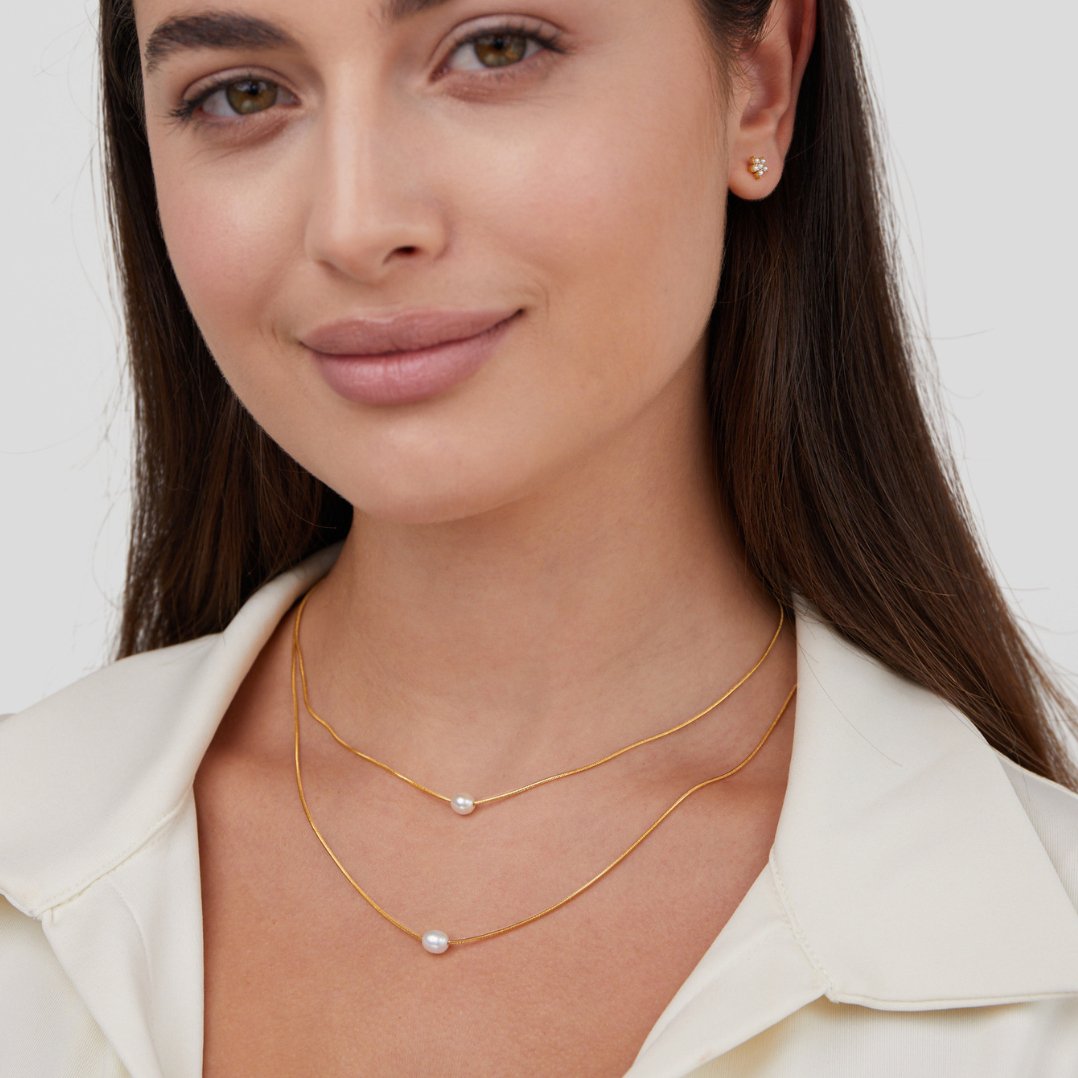 Double Strand Freshwater Pearl Necklace