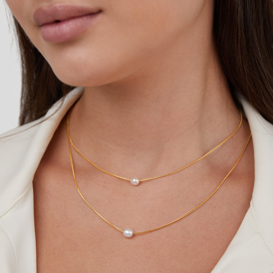 Double Strand Freshwater Pearl Necklace